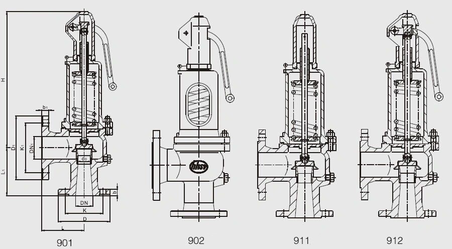 DIN 3320 Safety Valve Relief Valve Lr, CE, Dnv Certificated